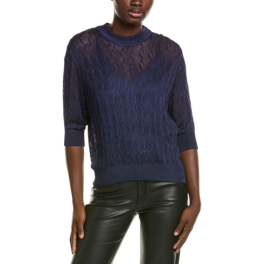 Proenza Schouler White Label Womens  Nicola Knit Sweater, Navy